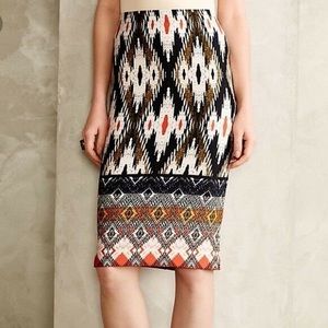 Anthropologie Maeve ikat print pencil skirt